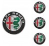 Puklice kompatibilné na auto Alfa Romeo 14" ONYX silver 4ks