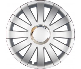 Puklice kompatibilné na auto Peugeot 14" ONYX silver 4ks
