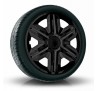 Puklice kompatibilné na auto Mitsubishi 14" Action Čierne 4ks
