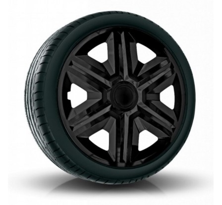 Puklice kompatibilné na auto Alfa Romeo 16" Action Čierne 4ks