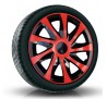 Puklice kompatibilné na auto Fiat 16" DRACO Červeno-čierne 4 ks