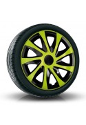 Puklice kompatibilné na auto Fiat 14" DRACO Zelené 4 ks