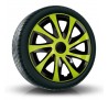 Puklice kompatibilné na auto Subaru 14" DRACO Zelené 4 ks