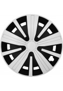 Puklice kompatibilné na auto Fiat 14" SPINEL bis bielo-čierne 4ks