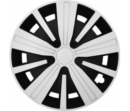 Puklice kompatibilné na auto Volkswagen 14" SPINEL bis bielo-čierne 4ks