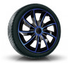 Puklice kompatibilné na auto Dacia 17" QUAD Modré 4ks