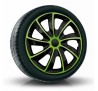 Puklice kompatibilné na auto Volvo 15" QUAD Zelené 4ks