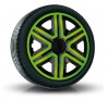 Puklice kompatibilné na auto AUDI 14" Action Zeleno-čierne 4ks