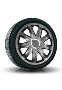 Puklice kompatibilné na auto Seat 16" DRIFT Grafitové 4ks