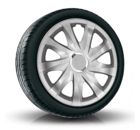 Puklice kompatibilné na auto Mitsubishi 14" DRIFT Sivé 4ks
