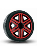 Puklice kompatibilné na auto Ford 17" Action Červeno - Čierne 4ks