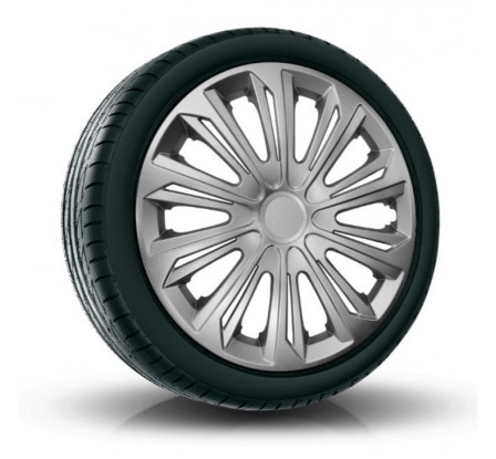 Puklice kompatibilné na auto Seat 14" STRONG Silver 4 ks