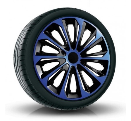 Puklice kompatibilné na auto Audi 15" STRONG duocolor modré 4 ks