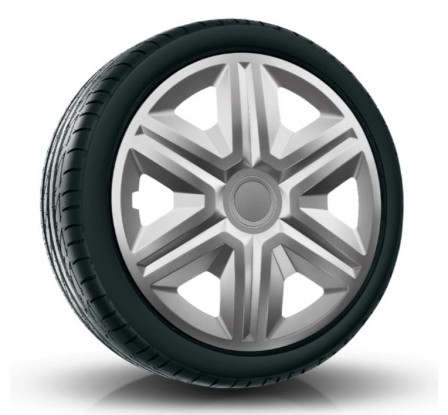 Puklice kompatibilné na auto Peugeot 14" Action Sivé 4ks