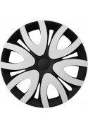 Puklice kompatibilné na auto Citroen 14" MIKA bielo-čierne 4ks