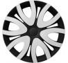 Puklice kompatibilné na auto Renault 14" MIKA bielo-čierne 4ks