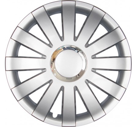 Puklice kompatibilné na auto Peugeot 15" ONYX silver 4ks