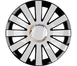 Puklice kompatibilné na auto Volkswagen 15" ONYX bielo-čierne 4ks