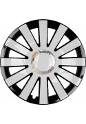 Puklice kompatibilné na auto Citroen 16" ONYX bielo-čierne 4ks