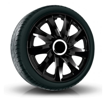 Puklice kompatibilné na auto Ford 14" DRIFT Čierne 4ks