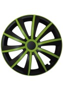 Puklice kompatibilné na auto Audi 14" GRAL zeleno - čierne 4ks