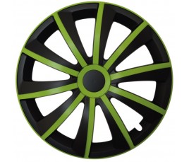 Puklice kompatibilné na auto Chevrolet 15" GRAL zeleno - čierne 4ks