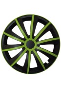 Puklice kompatibilné na auto Seat 15" GRAL zeleno - čierne 4ks