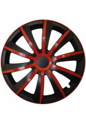 Puklice kompatibilné na auto Chevrolet 14" GRAL červeno - čierne 4ks