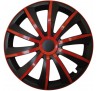Puklice kompatibilné na auto Peugeot 15" GRAL červeno - čierne 4ks