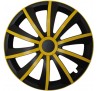Puklice kompatibilné na auto Citroen 15" GRAL žlto - čierne 4ks