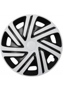 Puklice kompatibilné na auto Citroen 15" CYRKON bielo-čierne 4ks