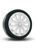 Puklice kompatibilné na auto Mitsubishi 15" STRONG Biele 4 ks
