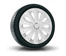 Puklice kompatibilné na auto Audi 16" STRONG Biele 4 ks