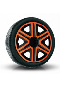 Puklice kompatibilné na auto Seat 16" Action Duocolor Orange 4ks