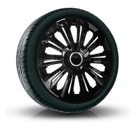 Puklice kompatibilné na auto Fiat 16" STRONG čierne 4 ks