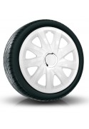 Puklice kompatibilné na auto Suzuki 15" DRIFT Biele 4ks