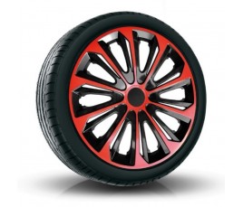 Puklice kompatibilné na auto Ford 16" STRONG Červeno - čierne 4ks