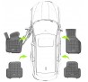 Autorohože gumové so zvýšeným okrajom Ford FOCUS C-MAX 2010-