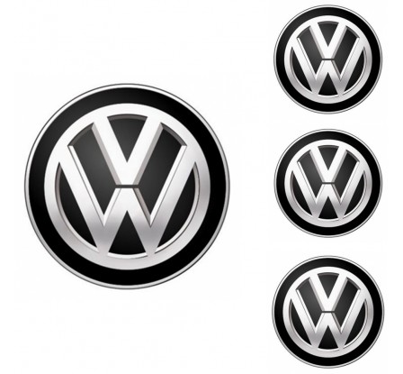 Logo na stredy kolies - živicové 4ks - VW