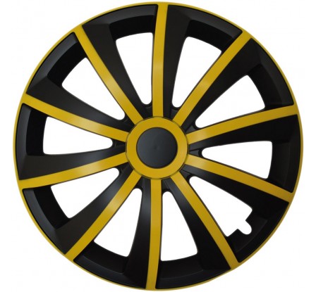 Puklice na auto 15" GRAL žlto - čierne