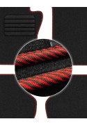 Koberce textilné VW PASSAT   B8 2015 -  červené prešívanie