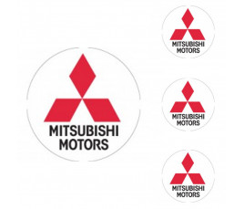 Logo na stredy kolies - živicové 4ks - MITSUBISHI 50mm