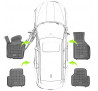 Autorohože gumové so zvýšeným okrajom Ford GALAXY 7m 1995-2006