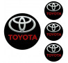 Logo na stredy kolies - živicové 4ks - TOYOTA Čierne 55mm
