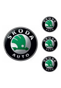 Logo na stredy kolies - živicové 4ks - Škoda staré logo