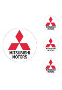 Logo na stredy kolies - živicové 4ks - MITSUBISHI 50mm