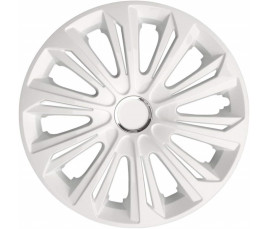 Puklice na auto 16" STRONG biele