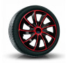 Puklice na auto 17" QUAD Červeno-čierne