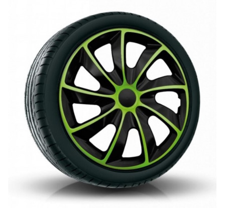 Puklice na auto 17" QUAD Zelené
