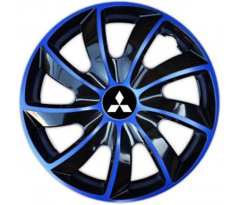 Puklice na auto Mitsubishi 17" QUAD modré